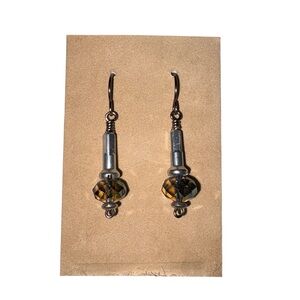 Handmade Silver Beaded Earrings